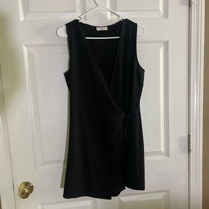Babaton Aritzia Romper Black Wrap Romper